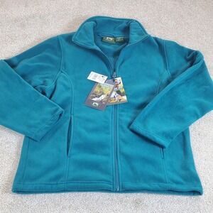 Women's Fleece Jacket Full Zip Size Medium Teal Stillwater Supply NWTGS